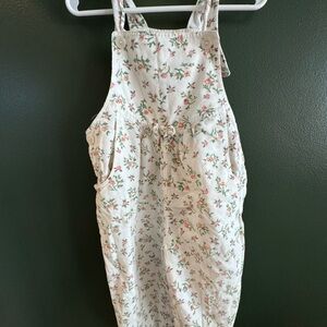 Vintage Koala Kids Floral Corduroy Overalls - Baby Girl Romper